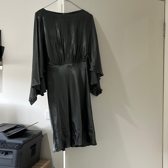Olive, Satin type material, Shona Joy, short, backless dress. Never worn. - Picture 2 of 6
